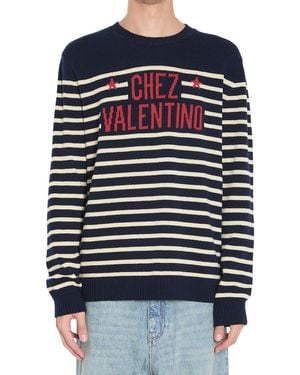 Valentino Striped Sweater - Blue