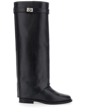 Via Roma 15 Cuff And Lock Detail Boots - Black