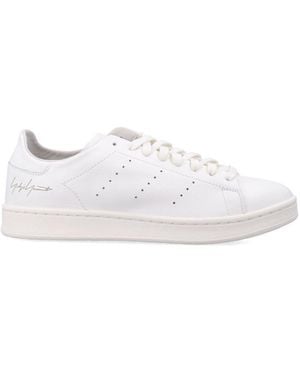 Y-3 Perforated Leather Trainers - White