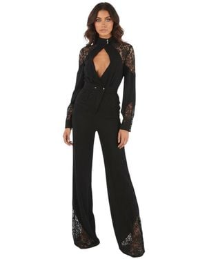 Philipp Plein Lace Full Length Dress - Black