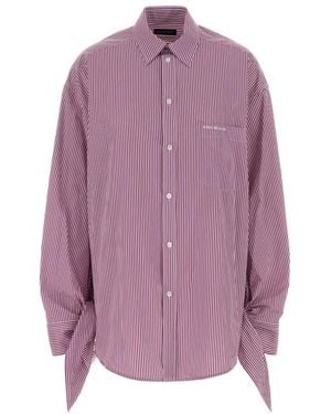 Balenciaga Striped Shirt - Purple
