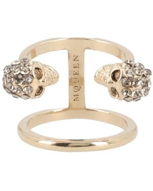 McQueen Skull Ring - Metallic