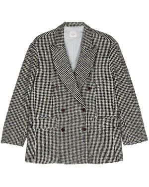 Alysi Blend Double-Breasted Blazer - Gray