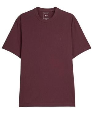 Y-3 Crew Neck Logo T-Shirt - Purple