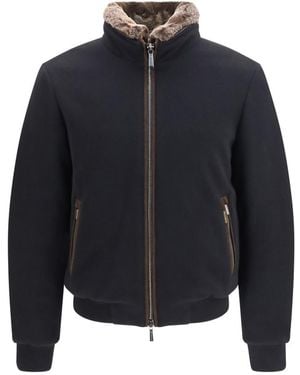 Moorer Regular Bomber Jacket - Blue