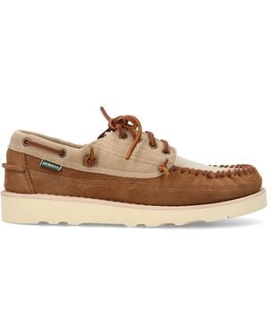 Sebago Leather Lace-Up Loafers - Brown