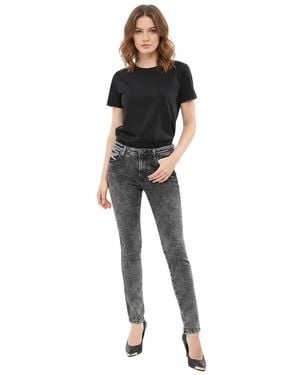 DIESEL Skinny Mid Rise Jeans - Black