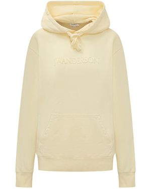 JW Anderson Logo Hood Sweatshirt - Natural