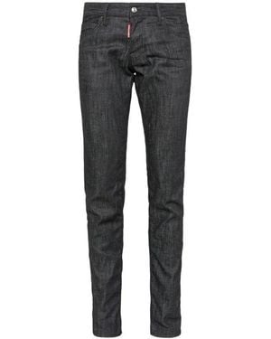 DSquared² Slim Mid Rise Jeans - Black