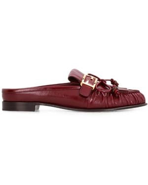 Fendi Leather Loafers - Red