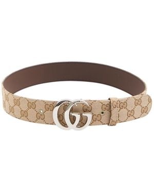 Gucci Gg Buckle Belt - Brown