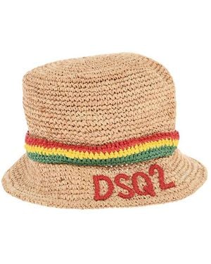 DSquared² Woven Bucket Hat - White