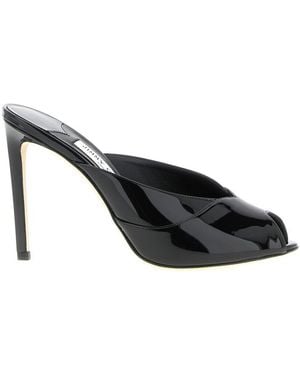 Jimmy Choo Leather Mule Heels - Black