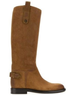 Burberry Solid Cavalier Boots - Brown
