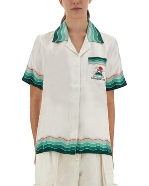 CASABLANCA Regular Printed Shirt - Green