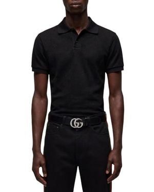 Gucci Shirt Collar Polo - Black