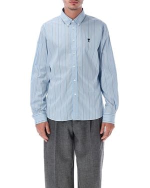 Ami Paris Regular Stripes Shirt - Blue