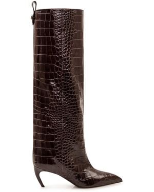 The Attico Leather Boots - Brown