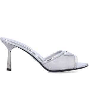 Prada Open Toe Heels - White