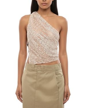 DSquared² Embellished One Shoulder Top - Brown
