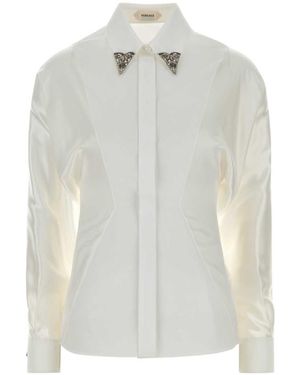 Versace Slim Embellished Shirt - White