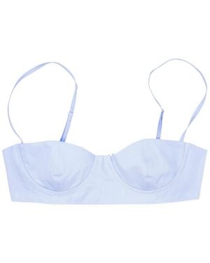 LA ROSE Cotton Bralette Top - Blue