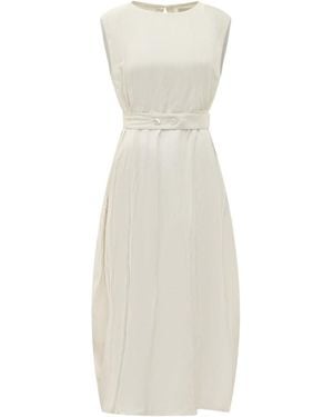 Studio Nicholson Round Neck Midi Dress - White