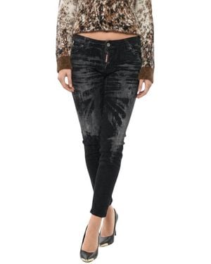 DSquared² Skinny Low Rise Jeans - Black
