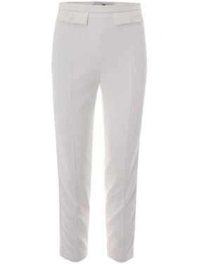 Elisabetta Franchi Slim Flat Front Pants - Gray