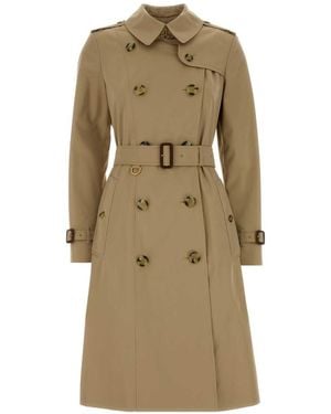 Burberry Double-Breasted Trench Coat - Natural