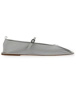 Hereu Leather Ballet Flats - White
