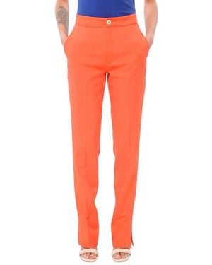 Setchu Slim Flat Front Pants - Orange