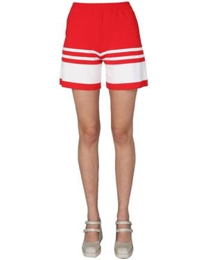 Moschino Stripes Shorts - Red