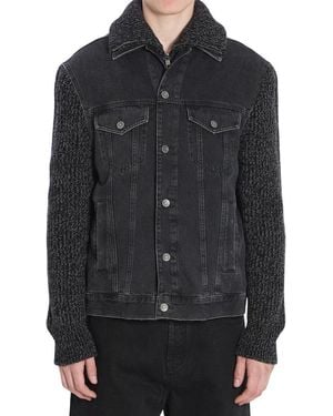 Dolce & Gabbana Shirt Collar Denim Jacket - Black