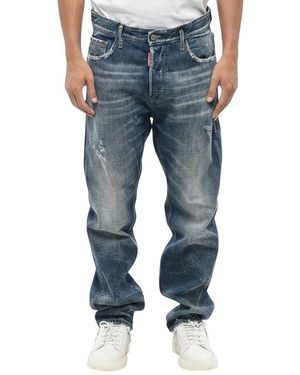 DSquared² Straight Mid Rise Jeans - Blue