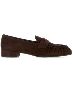 Prada Slip-On Loafers - Brown