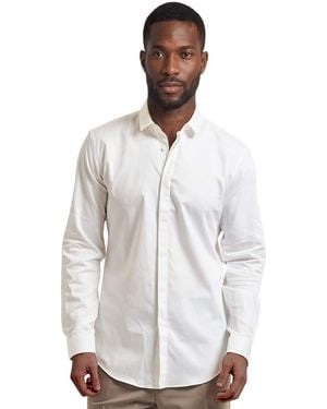 BOSS Regular Solid Shirt - White