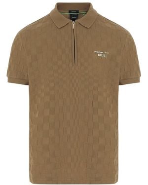 BOSS Shirt Collar Polo - Brown