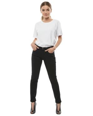 FRAME Skinny Mid Rise Jeans - White
