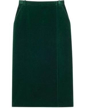 Saint Laurent Velvet Skirt - Green