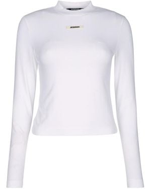 Jacquemus Grosgrain Detail Long-Sleeve T-Shirt - White