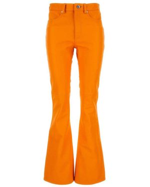 JW Anderson Leather Bootcut Leg Trousers - Orange
