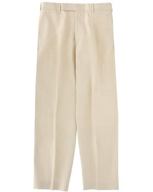 Paul Smith Relaxed Flat Front Pants - Natural