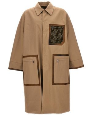Fendi Single-Breasted Coats in Natural for Men | Lyst
