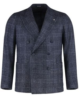 Tagliatore Peaked Lapel Blazer - Blue