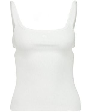 Courreges Sleeveless Cut Out Tank Top - White