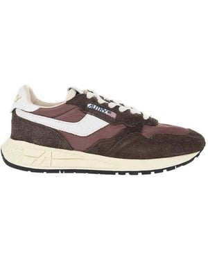 Autry Low Suede Logo Sneakers - Brown