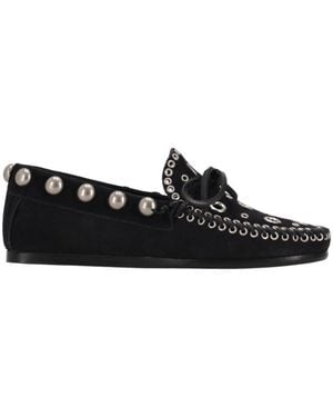 Isabel Marant Embellished Loafers - Black