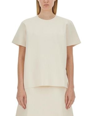 Jil Sander Solid Round Neck T-Shirt - White