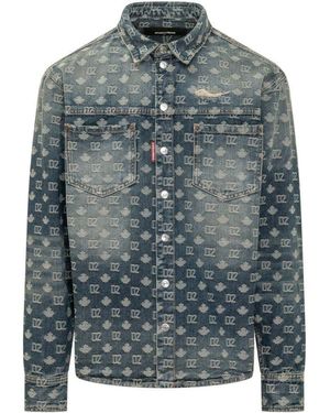 DSquared² Regular Logo Overshirt - Grey